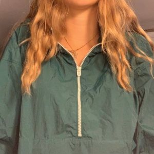 zara green windbreaker